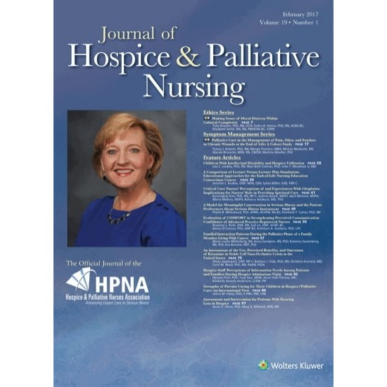 Journal Of Hospice & Palliative Nursing