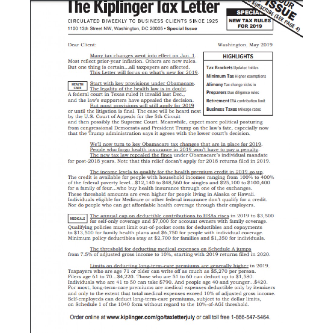 Subscribe Or Renew Kiplinger Tax Letter Magazine Subscription. Save 16%