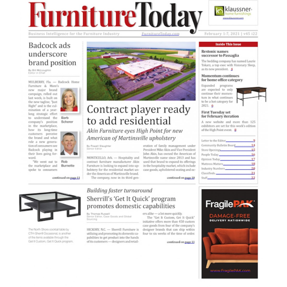 Subscribe or Renew Furniture Today Magazine Subscription.