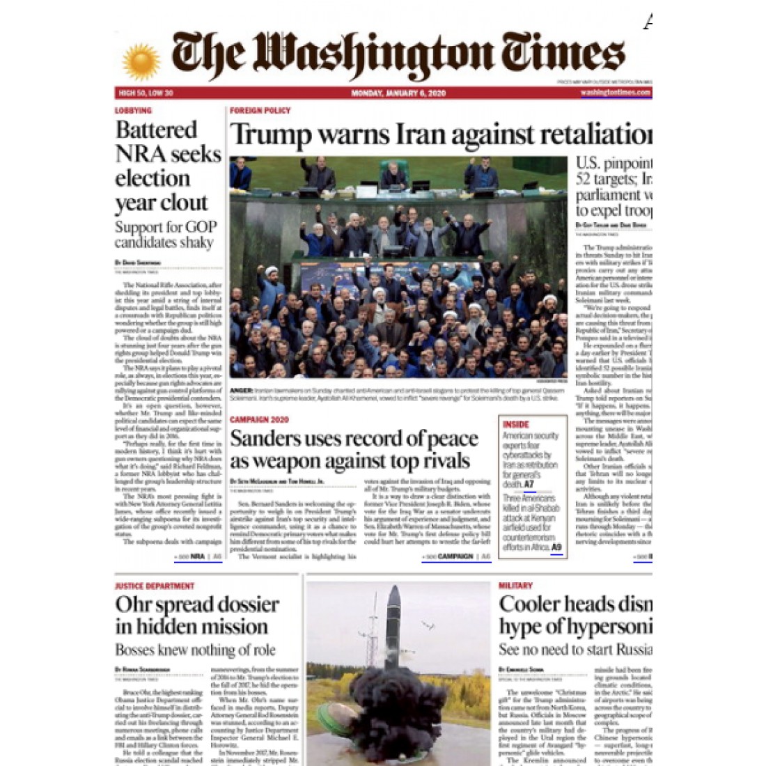 Subscribe or Renew Washington Times National Weekly Edition Magazine